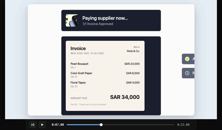 Fina paying a supplier invoice now