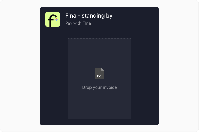 Pay an invoice with Fina